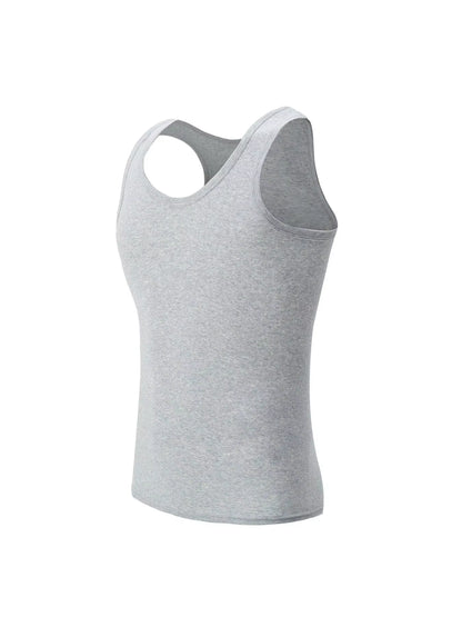1/3 Pack Four Seasons Men'S Cotton Joker Vest Teenagers Simple Fit Sports Fitness T-Shirt Middle-Aged Casual Sleeveless Shirt